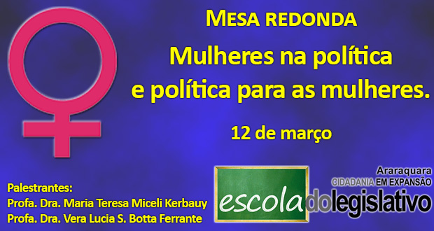 Assista ao vídeo da Mesa Redonda "Mulheres na política e políticas para as mulheres”