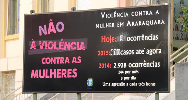 Araraquara já soma 470 ocorrências de violência contra mulheres em 2015