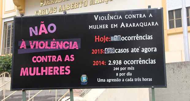 Araraquara já contabiliza 499 casos de violência contra mulheres